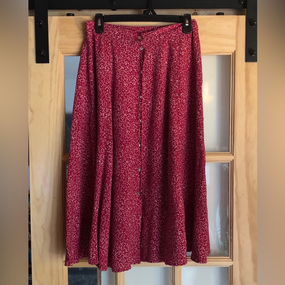 Kathie Lee Collection Red A-Line Skirt